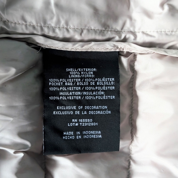 32 Degrees Heat® Lightweight Beige Puffer Vest Size Small - Picture 8 of 9